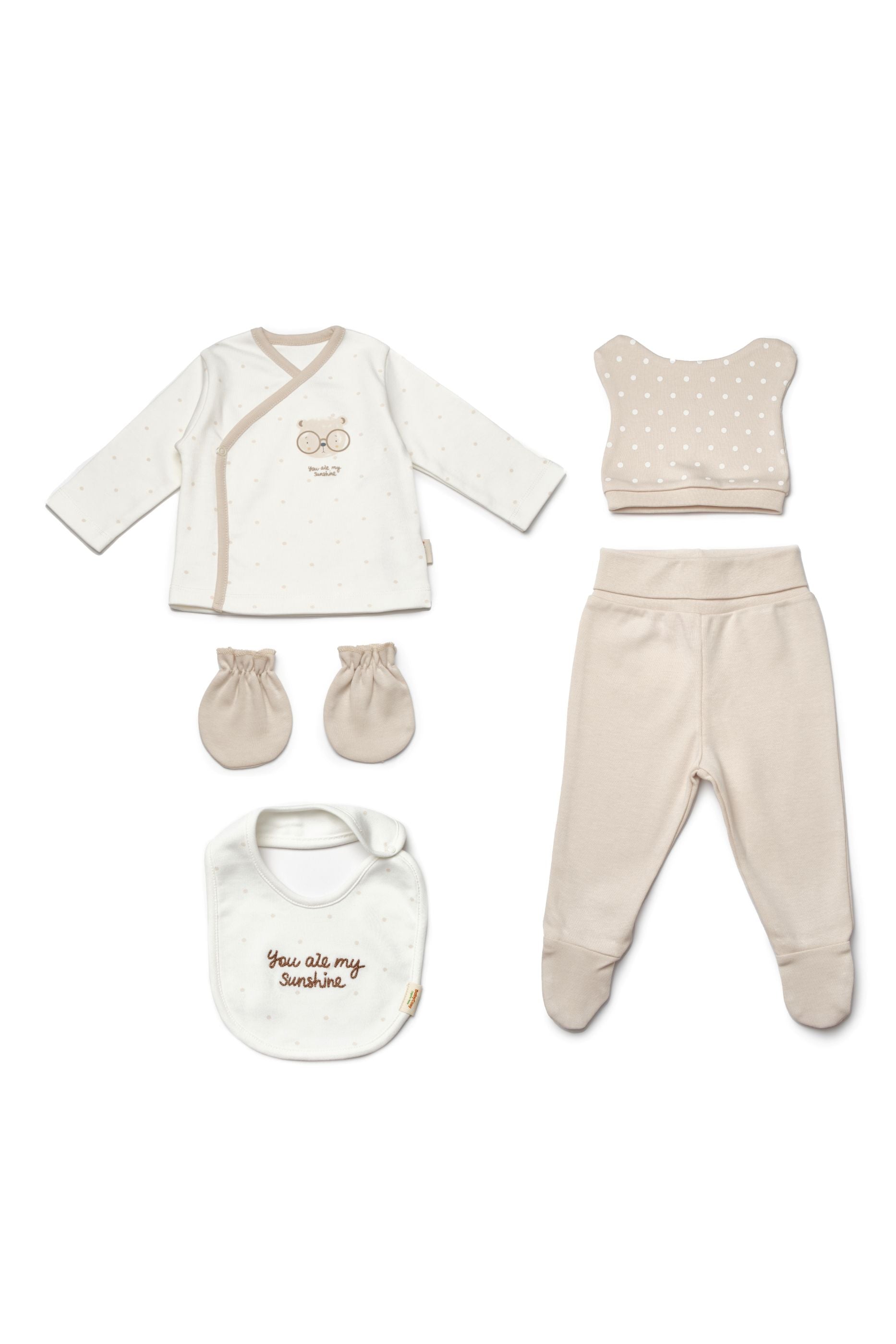 5 delige newborn set - 100% biologisch katoen - Zachte luxe van Tomiju Baby