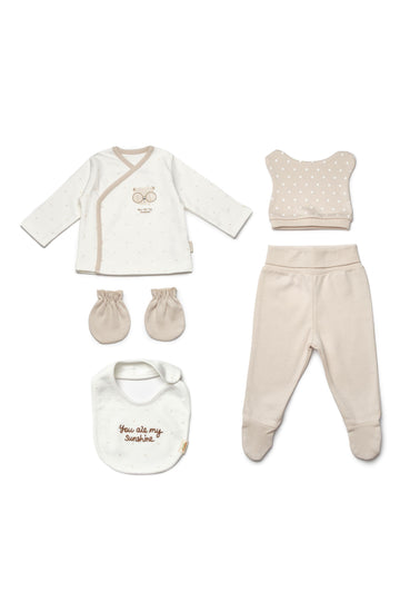 5 delige newborn set - 100% biologisch katoen - Zachte luxe van Tomiju Baby