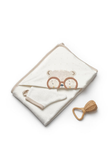 Baby handdoek 2-delige set  - Handdoek met Capuchon & Washand - Tomiju Baby