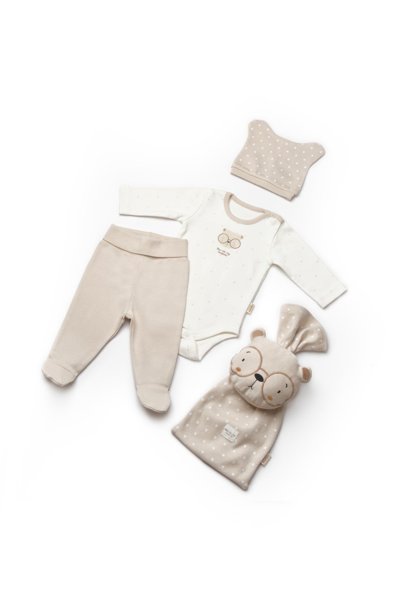 Newborn 4-delige set met knuffel - Tomiju baby