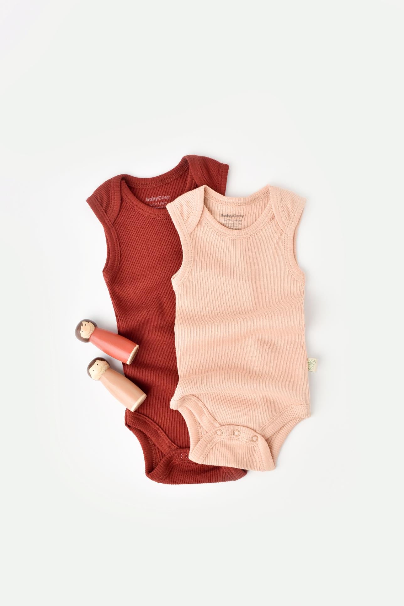 2 stuks mouwloze romper-Tomiju Baby