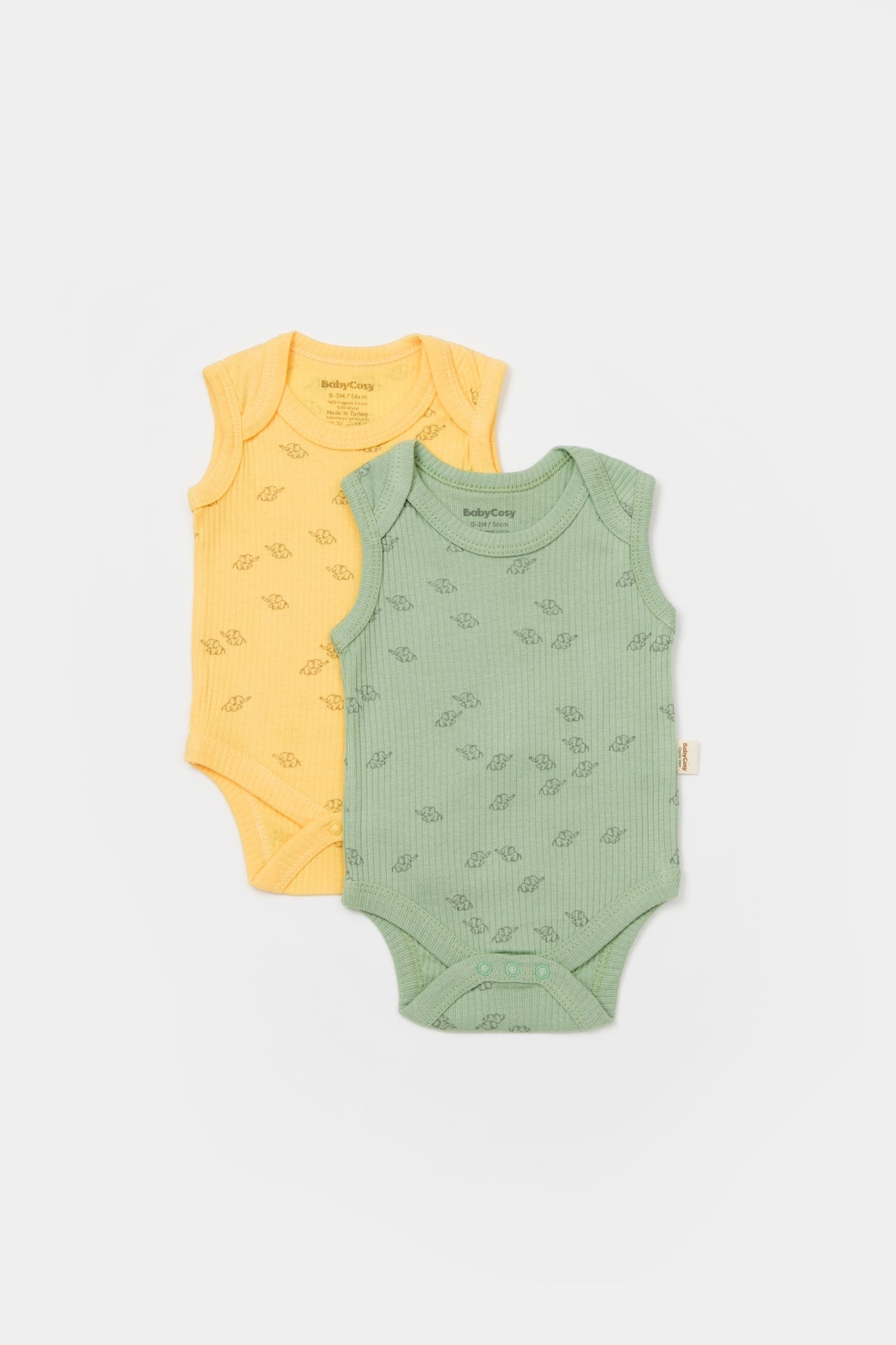 2 stuks mouwloze romper - Tomiju Baby