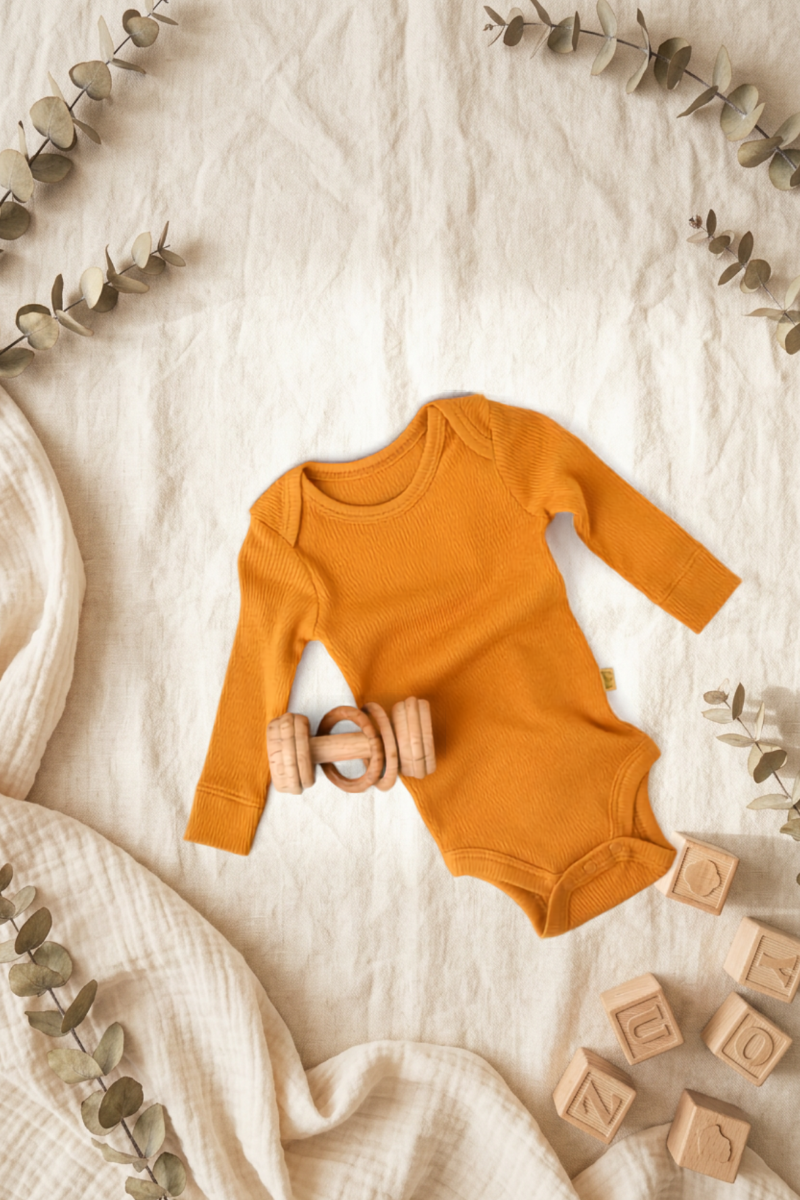 Romper lange mouw – Zacht Biologisch Katoen Baby biologisch katoen hypoallergeen gevoelige huid eczeem baby baby basics biologisch katoen lange mouw romper set unisex
