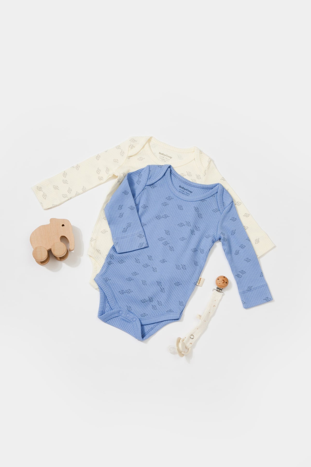 Set van 2 rompers met een lange mouw - Tomiju Baby