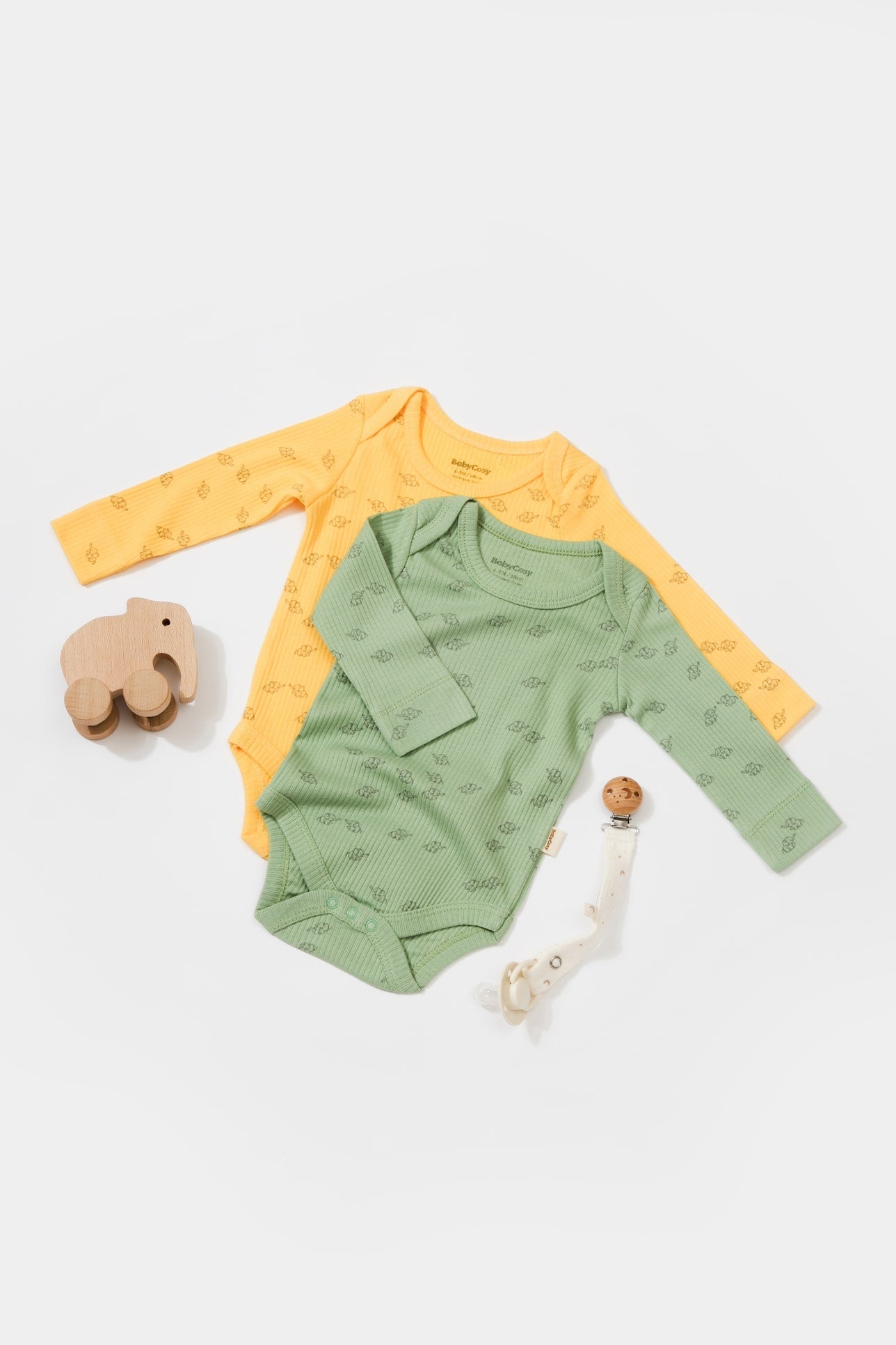 Set van 2 rompers met een lange mouw - Tomiju Baby