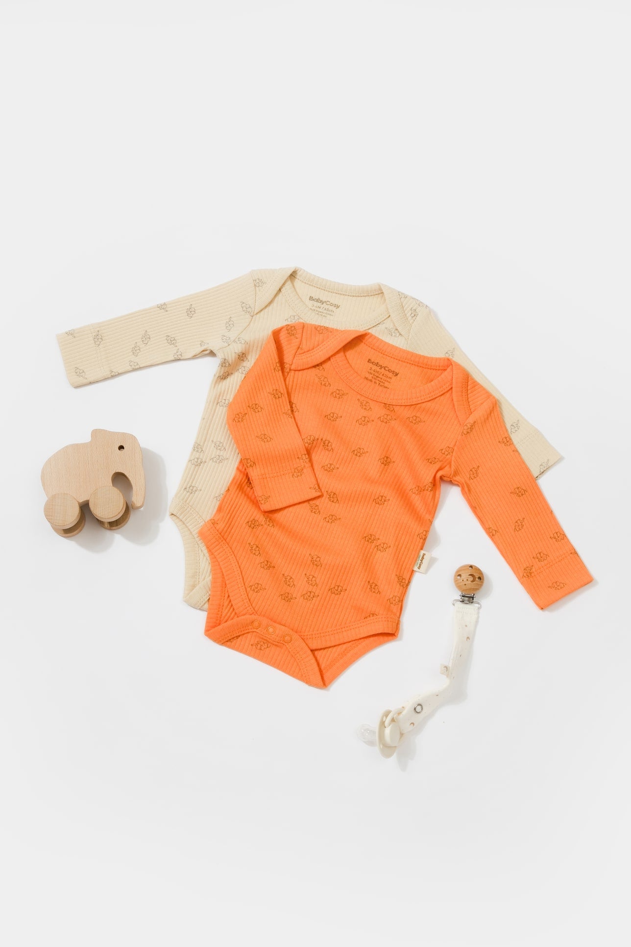 Set van 2 rompers met een lange mouw - Tomiju Baby