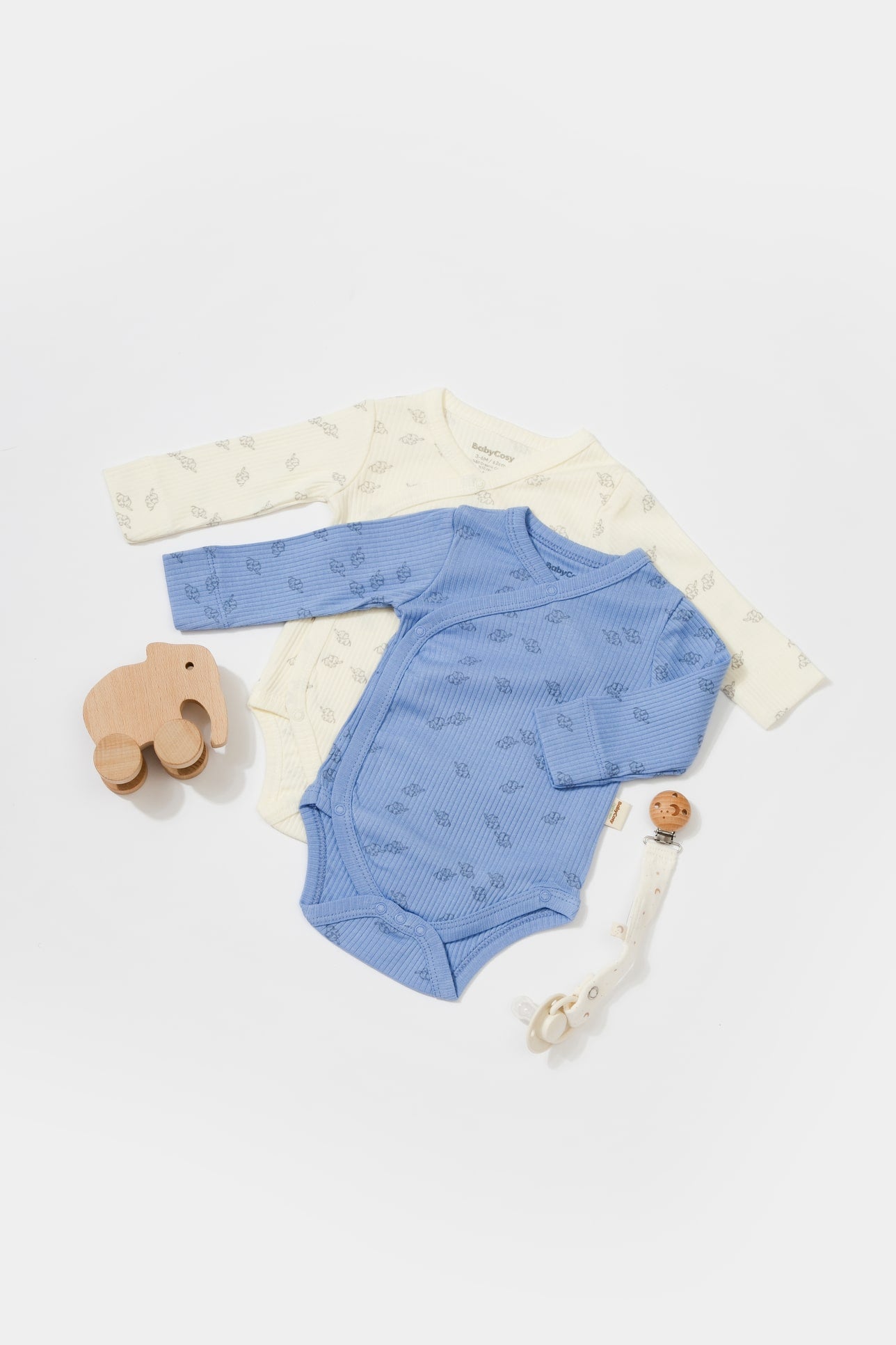 Set van 2 kimono rompers met lange mouw - Tomiju Baby