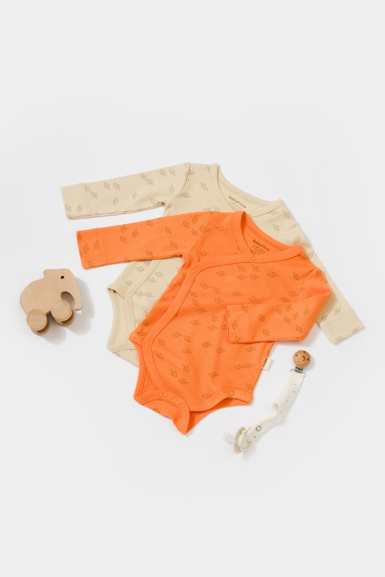 Set van 2 kimono rompers met lange mouw - Tomiju Baby