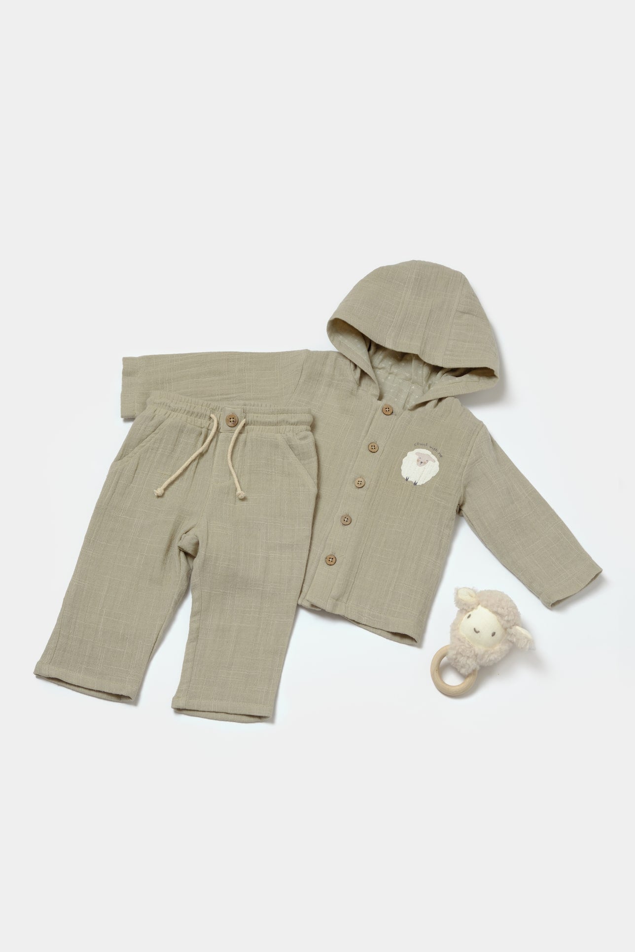 Tweedelige babyset met voering- Tomiju Baby