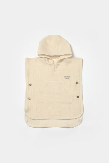 Zachte strand/bad poncho met capuchon - Tomiju Baby