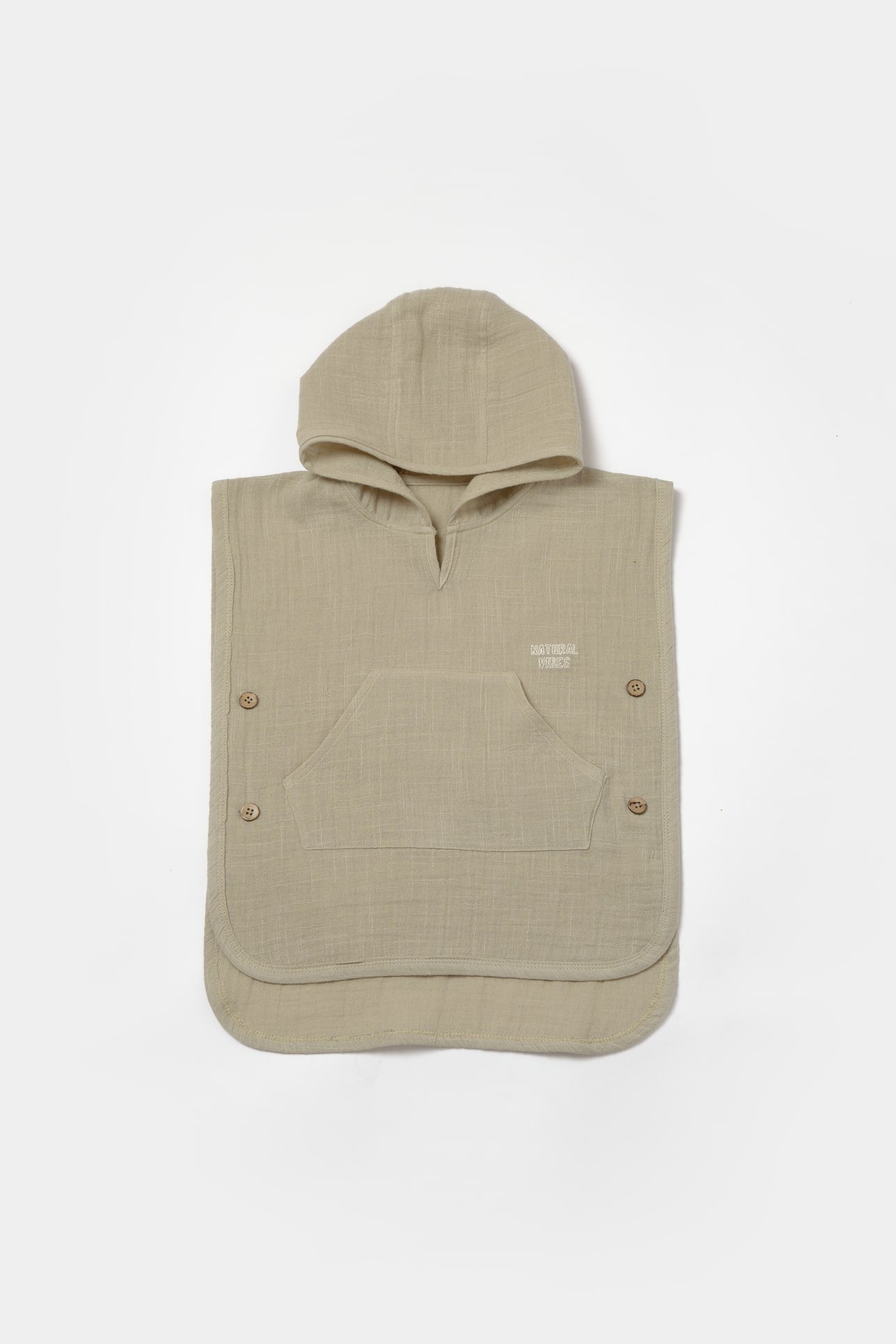 Zachte strand/bad poncho met capuchon - Tomiju Baby