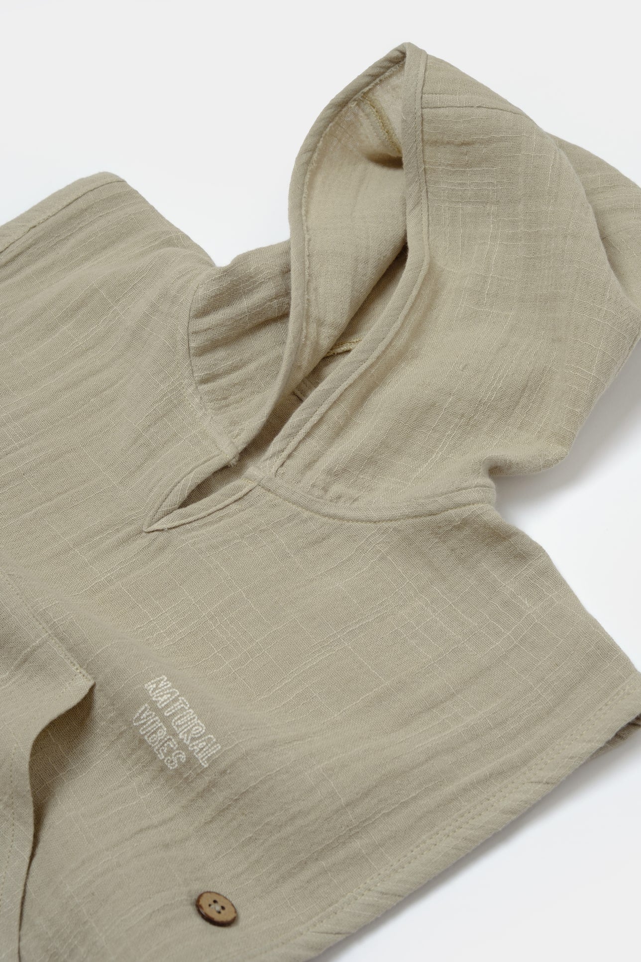 Zachte strand/bad poncho met capuchon - Tomiju Baby