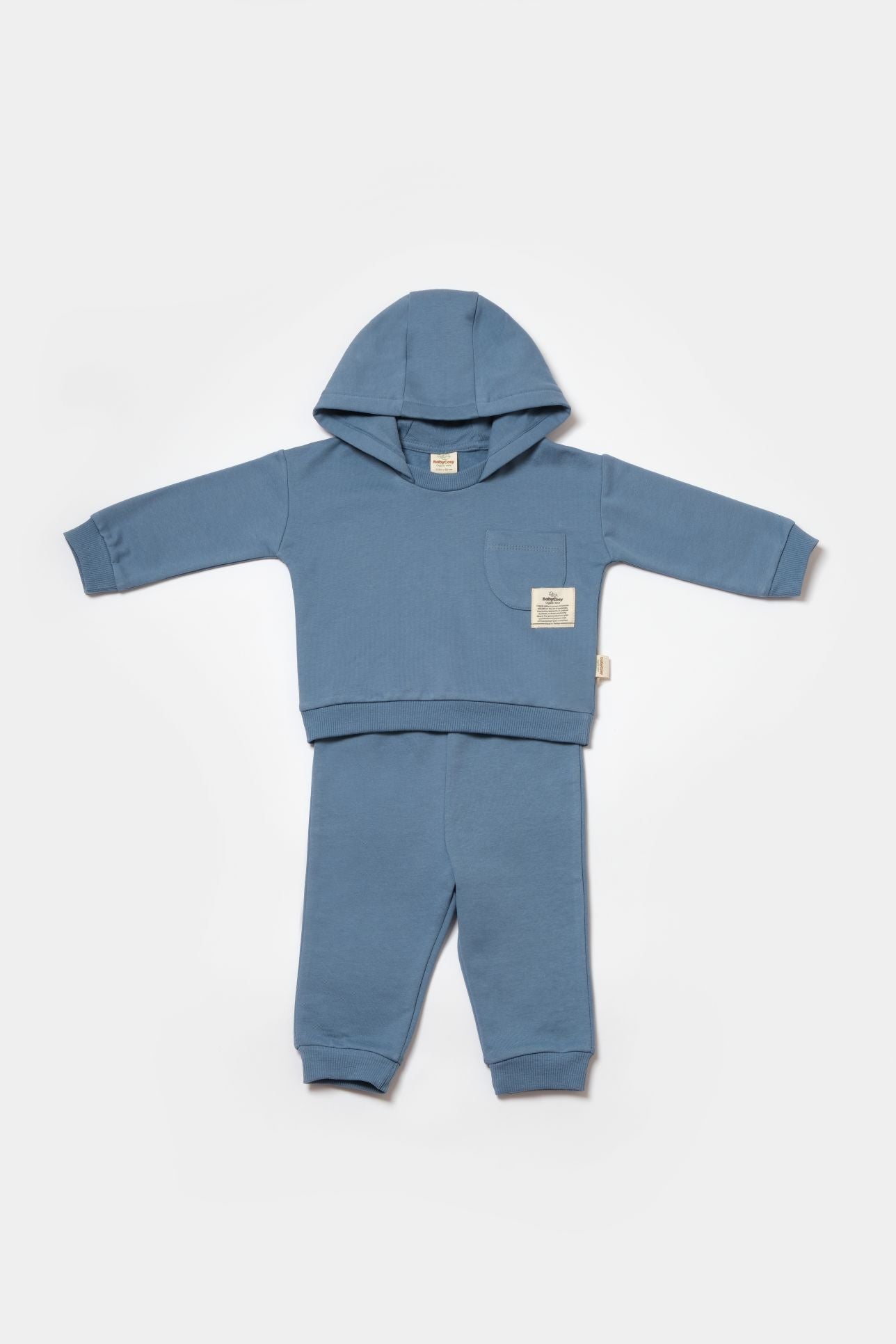 2-Delig Baby Joggingpak met Hoodie – 100% Biologisch Katoen Two Thread biologisch katoen hypoallergeen gevoelige huid eczeem baby 2-delig 2-delige set 2-ply garen actieve baby ademend baby joggingpak bewust ouderschap biologisch katoen chemicaliënvrij dagelijks gebruik duurzaam eco-vriendelijk ethisch geproduceerd gevoelige huid gifvrij hoodie hypoallergeen joggingpak met hoodie kraamcadeau puur natuur Two Thread
