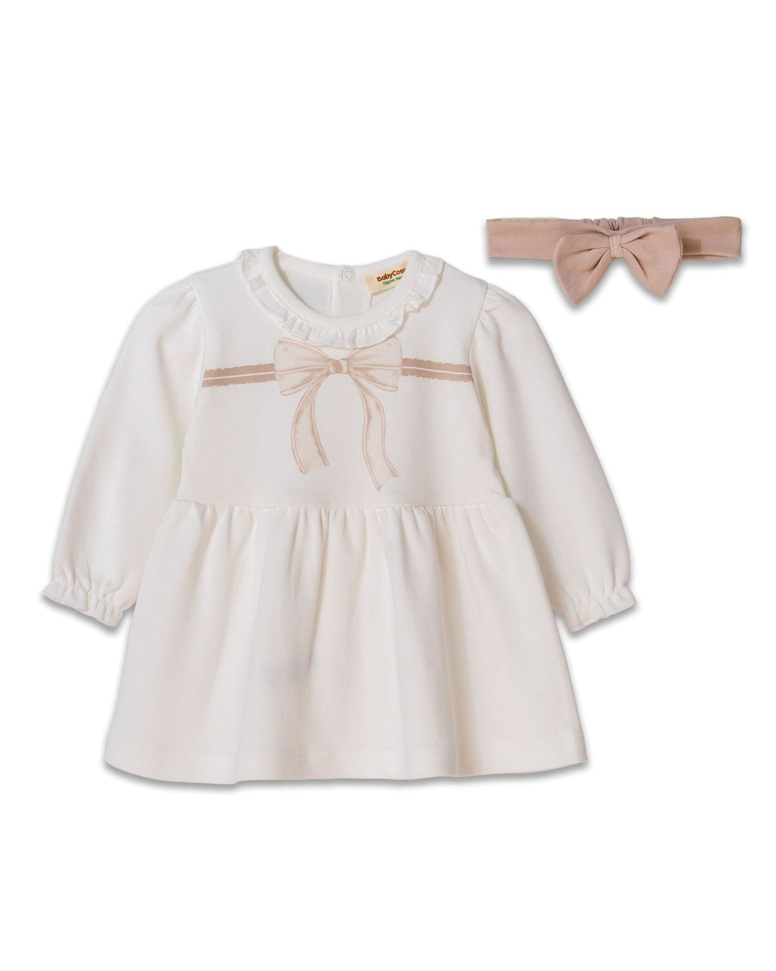 Baby Jurkje met Haarband – 100% Biologisch Katoen biologisch katoen hypoallergeen gevoelige huid eczeem baby baby jurkje bewust ouderschap biologisch katoen chemicaliënvrij doopsel eco-vriendelijk elegant design ethisch geproduceerd feestkleding fotoshoot gevoelige huid gifvrij GOTS gecertificeerd hypoallergeen jurkje met haarband kraamcadeau puur natuur speciale gelegenheden tijdloos