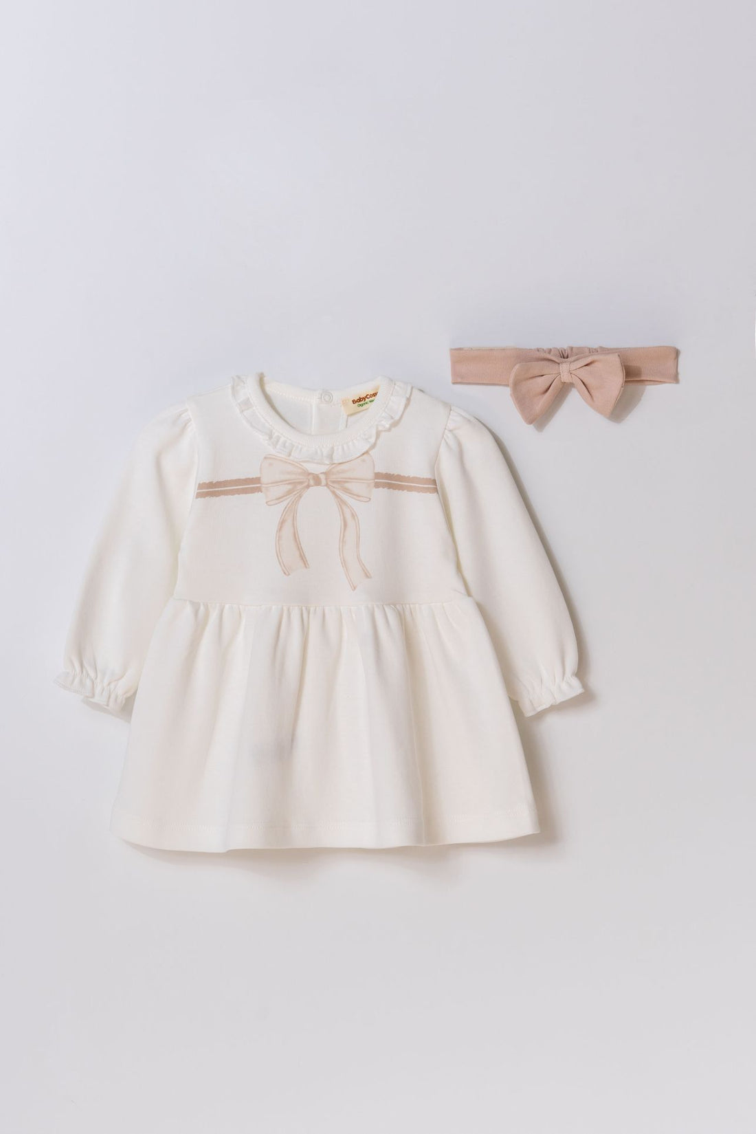Baby Jurkje met Haarband – 100% Biologisch Katoen biologisch katoen hypoallergeen gevoelige huid eczeem baby baby jurkje bewust ouderschap biologisch katoen chemicaliënvrij doopsel eco-vriendelijk elegant design ethisch geproduceerd feestkleding fotoshoot gevoelige huid gifvrij GOTS gecertificeerd hypoallergeen jurkje met haarband kraamcadeau puur natuur speciale gelegenheden tijdloos