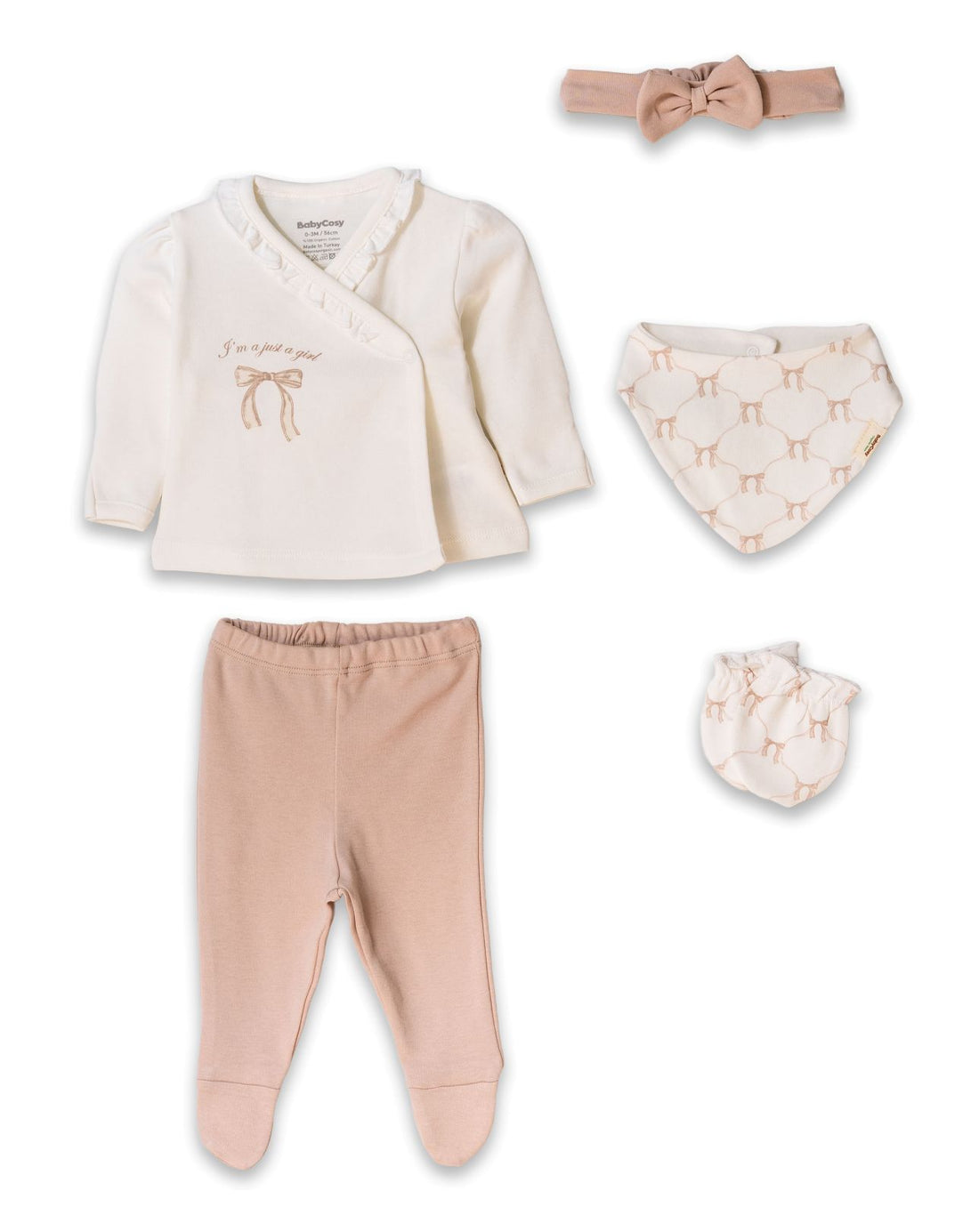 5-Delige Newborn Cadeau Set – 100% Biologisch Katoen biologisch katoen hypoallergeen gevoelige huid eczeem baby 0-3 maanden 5-delige set ademend baby basics babyshower beige bewust ouderschap biologisch katoen cadeau set chemicaliënvrij complete set eco-vriendelijk ethisch geproduceerd gevoelige huid gifvrij GOTS gecertificeerd hypoallergeen interlock weving kraamcadeau luxe verpakking newborn set puur natuur