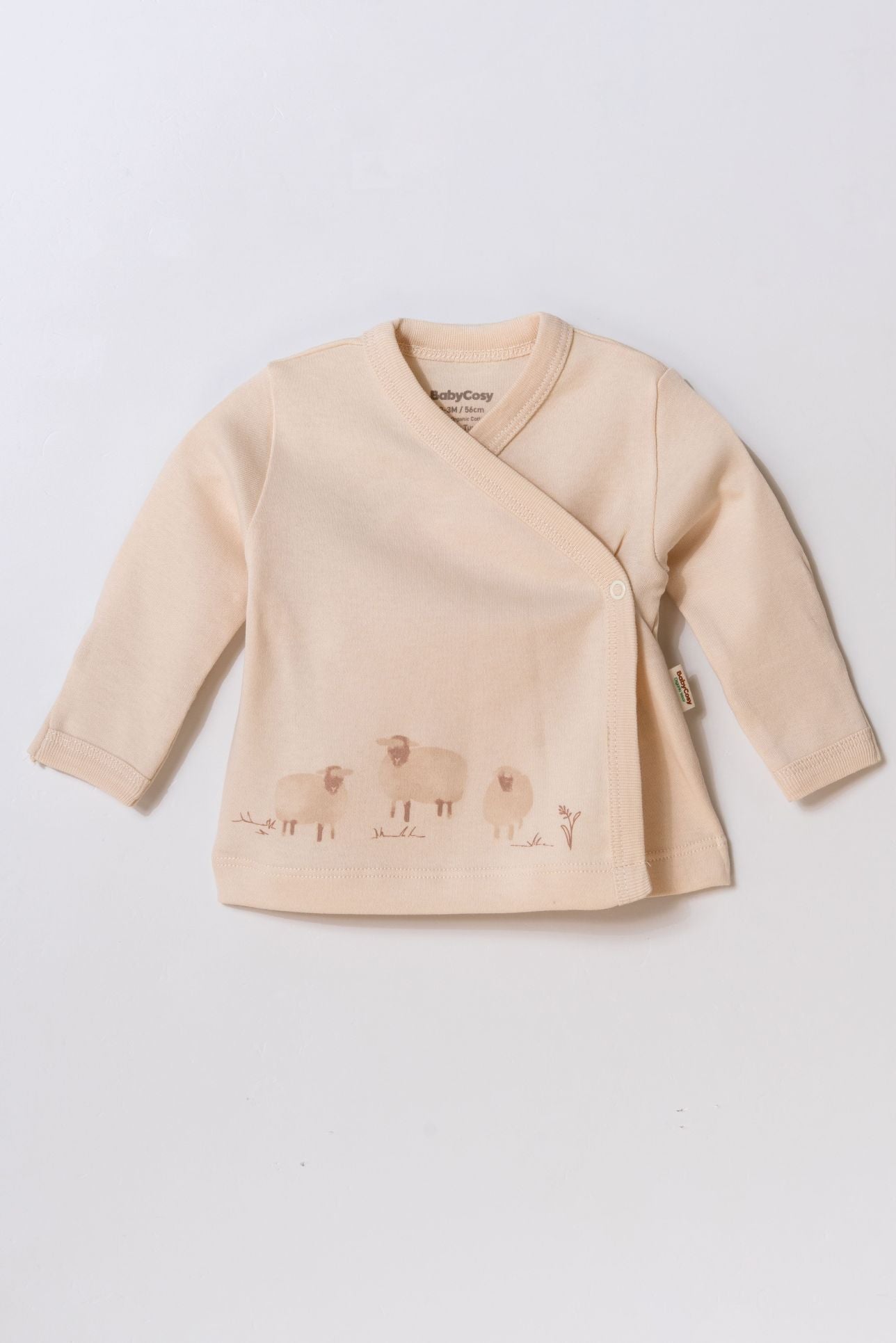 5-Delige Newborn Set - 100% Biologisch Katoen - Cream/Beige biologisch katoen hypoallergeen gevoelige huid eczeem baby 0-3 maanden 5-delige set baby mutsje biologisch katoen broekje met voetjes complete baby set cream beige duurzame babykleding eczeem vriendelijk GOTS gecertificeerd hypoallergeen interlock katoen kraamcadeau krabwantjes natuurlijke babykleding newborn essentials newborn set overslaghemdje pasgeboren baby slabbetje