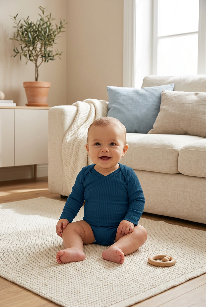 Romper lange mouw – Zacht Biologisch Katoen Baby biologisch katoen hypoallergeen gevoelige huid eczeem baby baby basics biologisch katoen lange mouw unisex