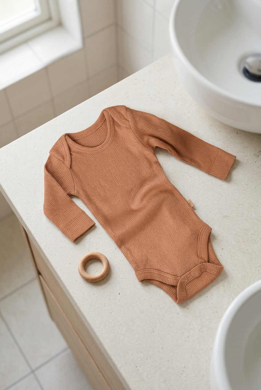 Romper lange mouw – Zacht Biologisch Katoen Baby biologisch katoen hypoallergeen gevoelige huid eczeem baby baby basics biologisch katoen lange mouw unisex
