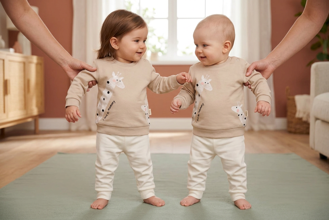 Biologisch Katoenen Baby Set 2-Delig – Interlock, Zacht & Duurzaam biologisch katoen hypoallergeen gevoelige huid eczeem baby 2-delige set ademend baby babyset biologisch katoen dagelijks gebruik duurzame babykleding eczeem vriendelijk gevoelige huid hypoallergeen interlock interlock weving kraamcadeau mousseline natuurlijke stretch rode pukkeluitslag tijdloos unisex