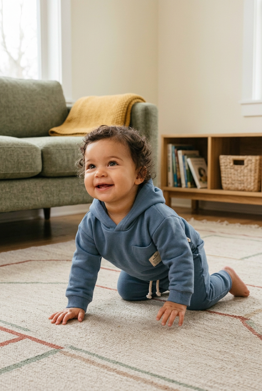 2-Delig Baby Joggingpak met Hoodie – 100% Biologisch Katoen | Two Thread biologisch katoen hypoallergeen gevoelige huid eczeem baby 2-delig 2-delige set 2-ply garen actieve baby ademend baby joggingpak bewust ouderschap biologisch katoen chemicaliënvrij dagelijks gebruik duurzaam eco-vriendelijk ethisch geproduceerd gevoelige huid gifvrij hoodie hypoallergeen joggingpak met hoodie kraamcadeau puur natuur Two Thread