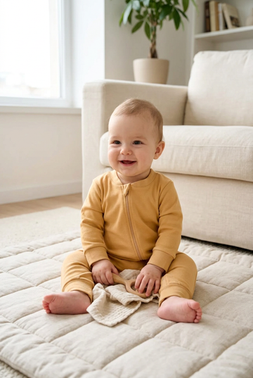Baby Jumpsuit met Rits – 100% Biologisch Katoen | Zacht, Sterk & Makkelijk biologisch katoen hypoallergeen gevoelige huid eczeem baby 4-seizoenen baby jumpsuit biologisch katoen dubbel getwijnde katoen duurzaam huidvriendelijk hypoallergeen met rits