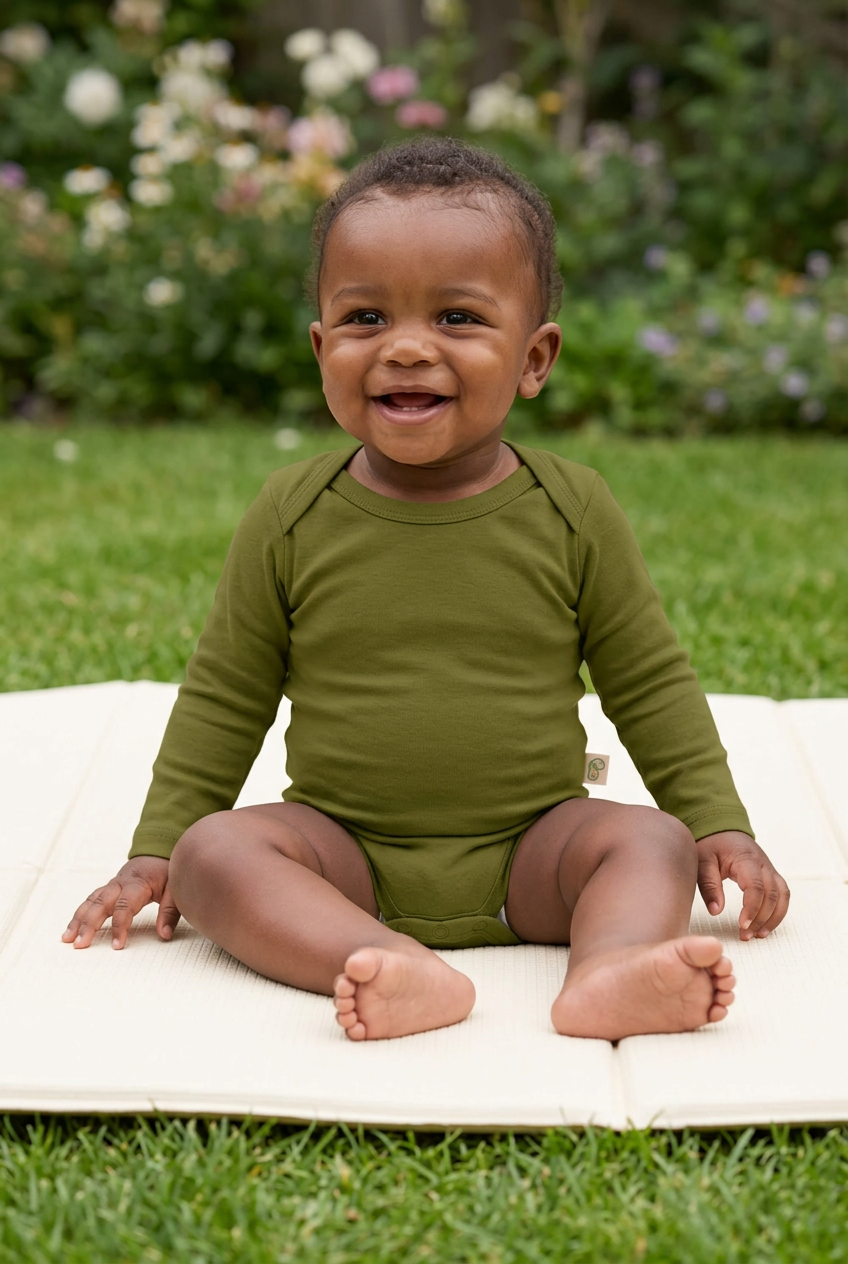 Romper lange mouw – Zacht Biologisch Katoen Baby biologisch katoen hypoallergeen gevoelige huid eczeem baby baby basics biologisch katoen lange mouw unisex